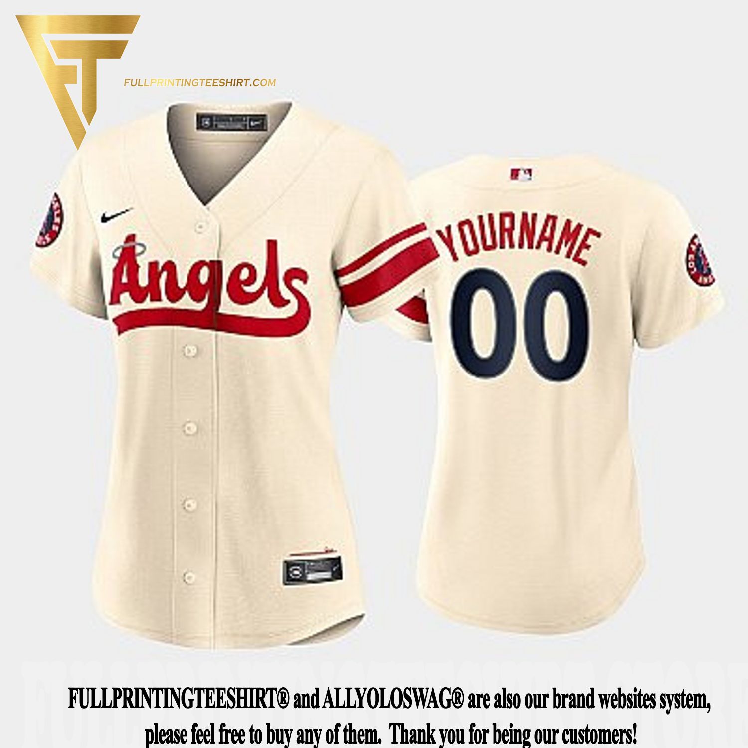 Top-selling Item] Custom 00 Los Angeles Angels Custom 2022-23 City