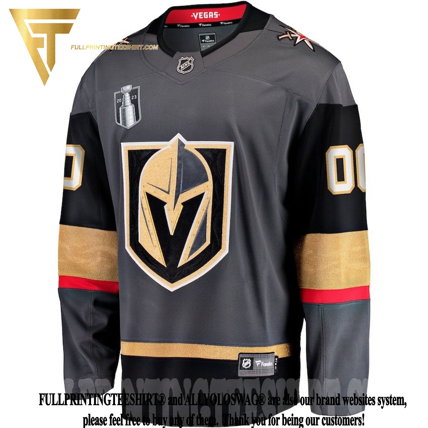 Hot] Buy New Custom Vegas Golden Knights Jersey Black Team