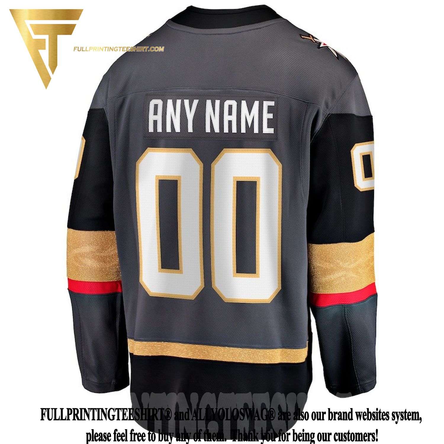 Top-selling item] Custom NHL Vegas Golden Knights Grey Version Hockey Jersey