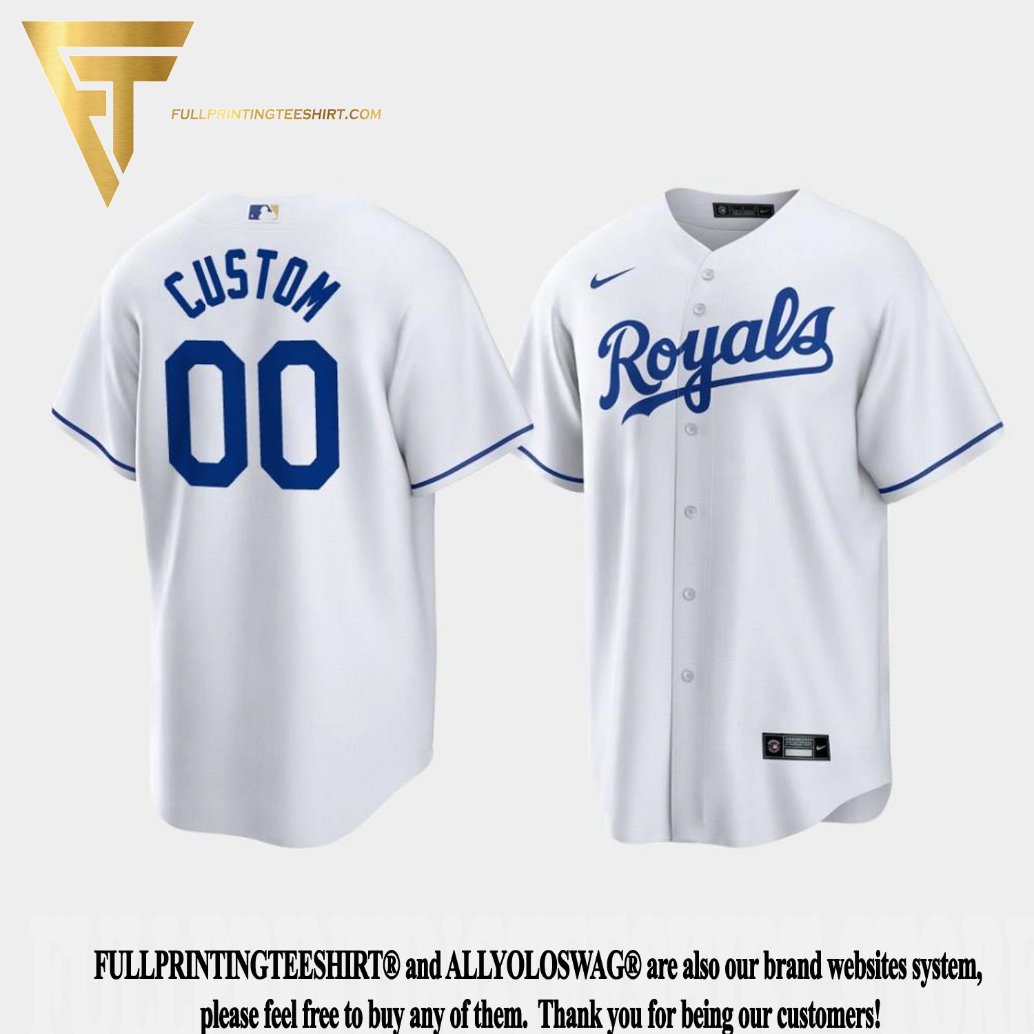 Top-selling Item] Custom 00 Kansas City Royals 2022-23 White Men's 3D  Unisex Jersey