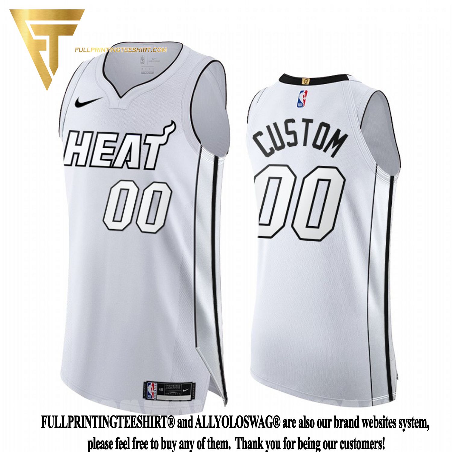 Top-selling Item] Custom White Hot 00 Miami Heat 2022 Playoffs 3D Unisex  Jersey