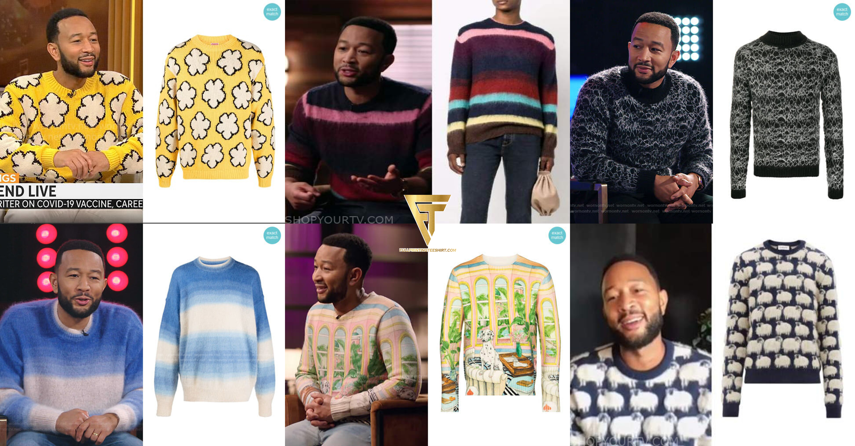 John Legend The Iconic Sweater Collection on 'The Voice
