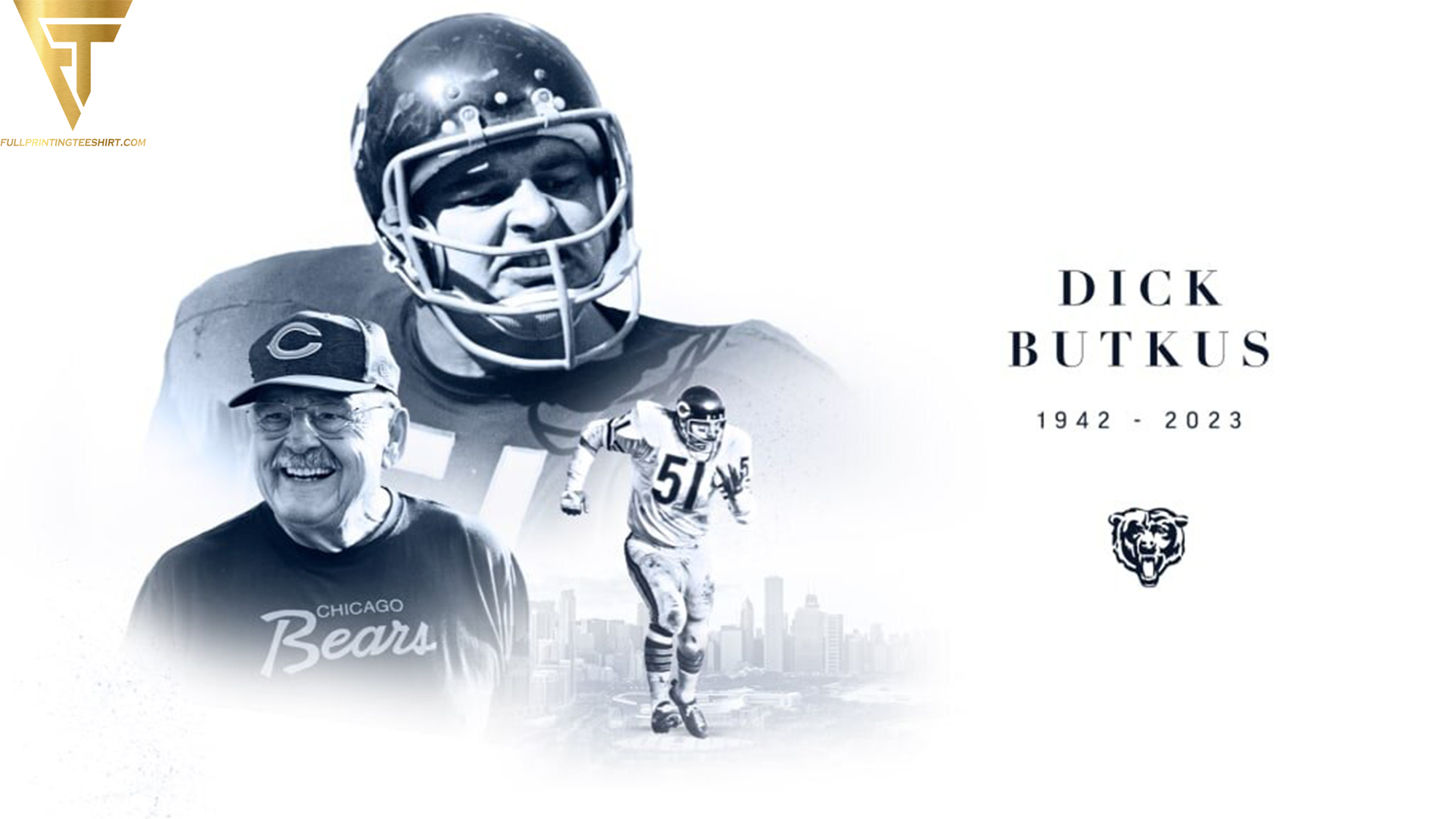 Legendary Legacy Lives On Dick Butkus and the 2023 Chicago Bears Tribute Shirt