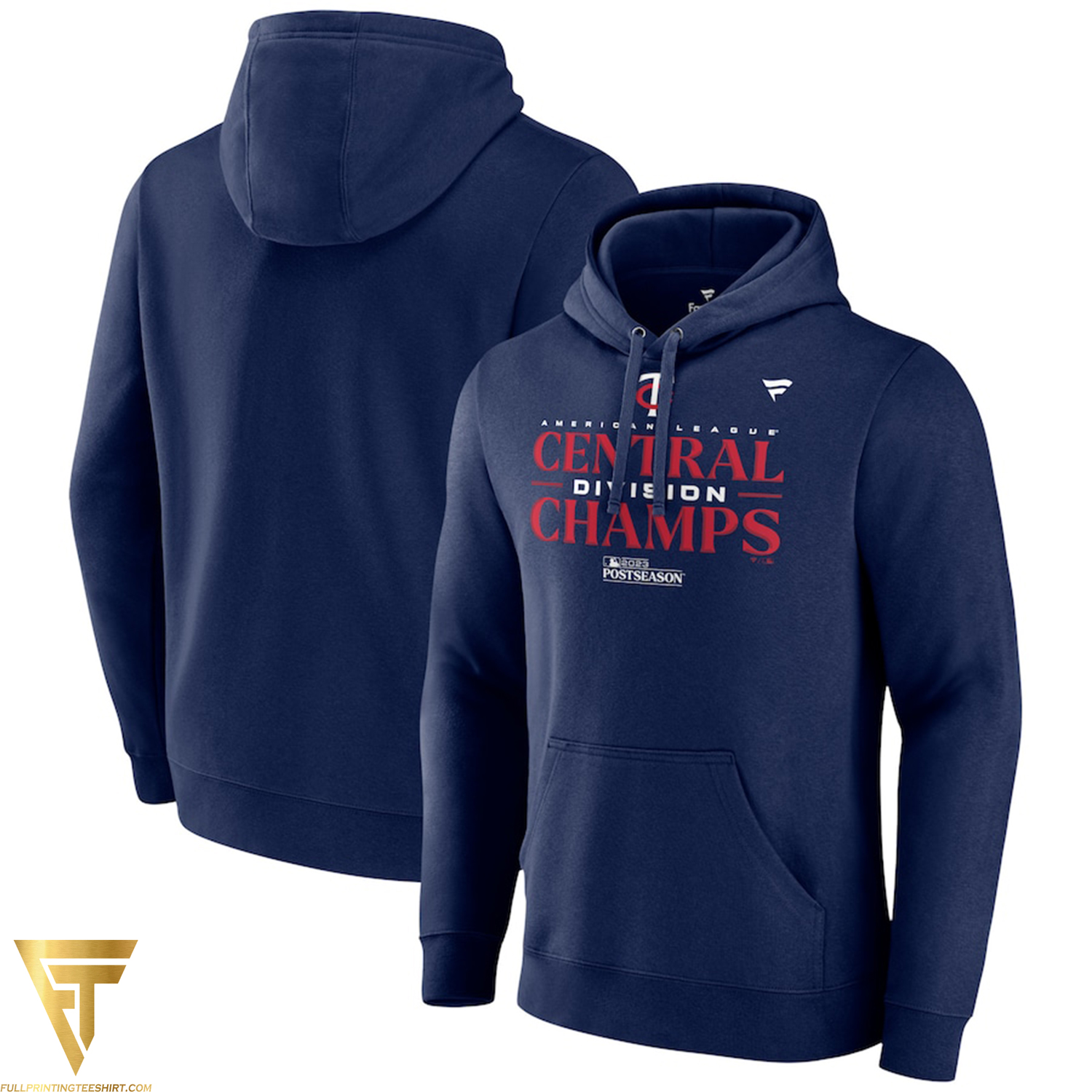 Minnesota Twins 2023 AL Central Division Champions 3D Hoodie