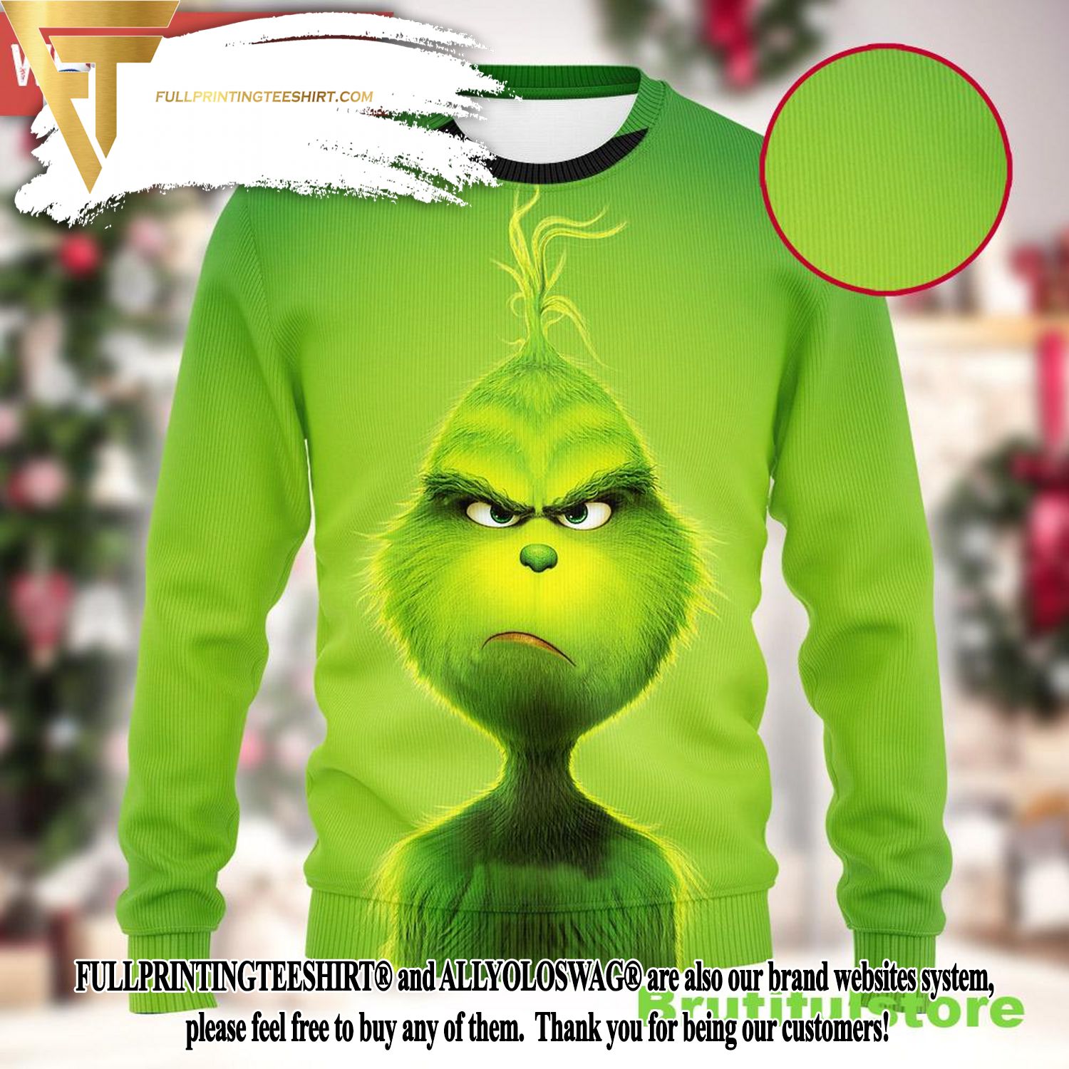 Dr. Seuss The Grinch Stole Knitting Pattern Ugly Christmas Holiday Sweater