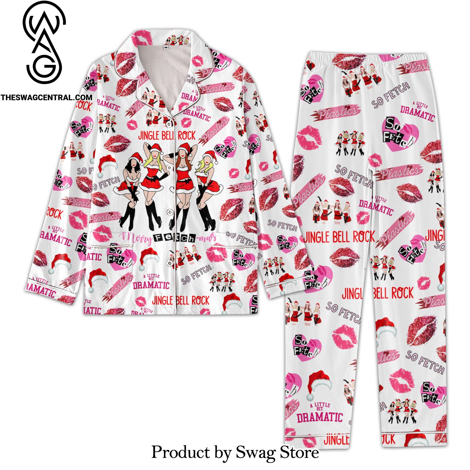 Top-selling Item] Mean Girls Merry Fetchmas All Over Print Pajamas Set